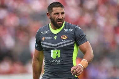 Katalan Ejderhaları 'ndan Julian Bousquet 14. Betfred Süper Lig Turu Hull KR' a karşı Sewell Grubu Craven Park Kingston üzerine Hull, Birleşik Krallık, 13 Haziran 2025