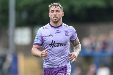 Warrington Wolves 'tan Sam Powell 14. Leeds Gergedan ve Warrington Wolves maçında Birleşik Krallık' ın Leeds Stadyumu 'nda 14 Haziran 2025' te oynanan karşılaşma sırasında