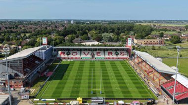 Sewell Group Craven Parkı 'nın hava görüntüsü Betfred Süper Lig Round 14 Hull KR, Sewell Group Craven Park' ta Catalans Dragons 'a karşı, 13 Haziran 2025' de Hull, Birleşik Krallık 'ta.