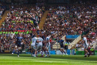 Bath, Gallagher Premiership play-off Finali 'nde Leicester Tigers' a karşı Allianz Stadyumu, Twickenham, İngiltere 'de 14 Haziran 2025' de oynanan Rugby karşılaşmasını kazandı.