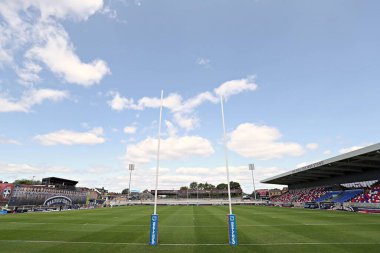 A general view of the DIY Kitchens Stadium before the Betfred Super League Round 14 match Wakefield Trinity vs Leigh Leopards at DIY Kitchens Stadium, Wakefield, United Kingdom, 15th June 2025