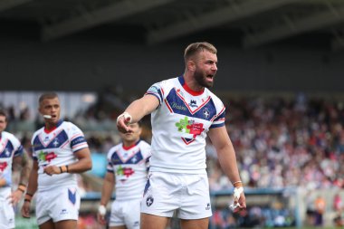 Wakefield Trinity 'den Mike McMeeken 15 Haziran 2025' te Birleşik Krallık 'ın Wakefield Stadyumu' nda oynanan Wakefield Trinity - Leigh Leopards maçında 14.