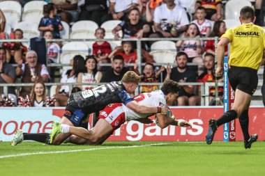 St. Helens 'ten Owen Dagnall, Betfred Süper Lig' in 15. Turu 'nda St Helens - Leeds Rhinos maçında St Helens Stadyumu, St Helens, İngiltere, 20 Haziran 2025