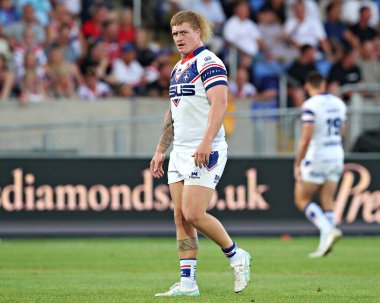Wakefield Trinity 'den Caius Faatili 15. Betfred Süper Ligi karşılaşmasında Wakefield Trinity' ye karşı Wigan Warriors ile DIY Kitchens Stadyumu, Wakefield, İngiltere, 20 Haziran 2025