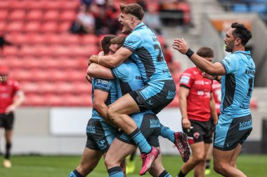 Hull FC 'den Cade Cust, 22 Haziran 2025' te İngiltere 'nin Eccles kentindeki Salford Community Stadyumu' nda oynanan 15.