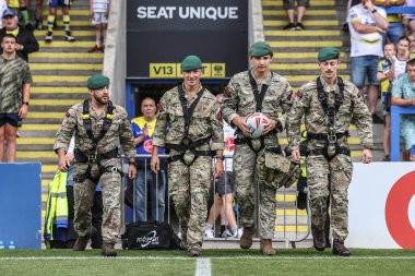 İngiliz Deniz Piyadeleri, 21 Haziran 2025 'te İngiltere' nin Warrington şehrindeki Halliwell Jones Stadyumu 'nda oynanan 15.