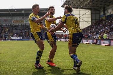 Warrington Wolves 'un Toby King' i, 21 Haziran 2025 'te Warrington, Warrington' daki Halliwell Jones Stadyumu 'nda Warrington Wolves ve Huddersfield Giants arasında oynanan 15.