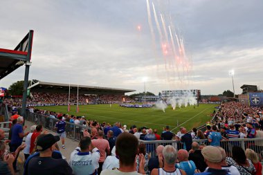 DIY Kitchens Stadyumu 'nun 15. Betfred Süper Ligi karşılaşmasından önceki genel görüntüsü Wakefield Trinity ile Wigan Warriors maçı DIY Kitchens Stadyumu, Wakefield, Birleşik Krallık, 20 Haziran 2025