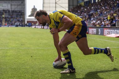 Warrington Wolves 'tan Toby King, 21 Haziran 2025' te Warrington, Warrington 'daki Halliwell Jones Stadyumu' nda Warrington Wolves ile Huddersfield Giants arasındaki 15.