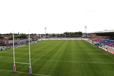 DIY Kitchens Stadyumu 'nun 15. Betfred Süper Ligi karşılaşmasından önceki genel görüntüsü Wakefield Trinity ile Wigan Warriors maçı DIY Kitchens Stadyumu, Wakefield, Birleşik Krallık, 20 Haziran 2025