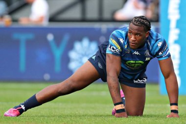 Wigan Warriors 'dan Junior Nsemba 15. Betfred Süper Ligi karşılaşmasından önce Wakefield Trinity Wigan Warriors' a karşı DIY Kitchens Stadyumu, Wakefield, İngiltere, 20 Haziran 2025