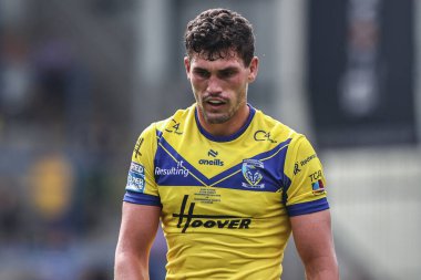 Warrington Wolves 'tan Sam Stone 15. Betfred Süper Lig karşılaşmasında Warrington Wolves, Huddersfield Giants' a karşı Halliwell Jones Stadyumu, Warrington, İngiltere, 21 Haziran 2025