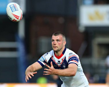 Wakefield Trinity 'den Max Jowitt 15. Betfred Süper Ligi karşılaşmasında Wakefield Üçlemesi Wigan Warriors' a karşı DIY Kitchens Stadyumu, Wakefield, Birleşik Krallık, 20 Haziran 2025