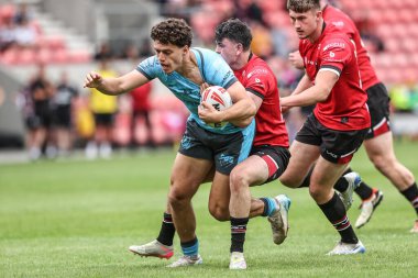 Hull FC 'den Lewis Martin, 22 Haziran 2025' te İngiltere 'nin Eccles kentindeki Salford Community Stadyumu' nda oynanan Betfred Süper Lig 15.