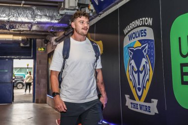 Warrington Wolves 'tan Jordy Crowther, Warrington, İngiltere' deki Halliwell Jones Stadyumu 'nda Warrington Wolves' a karşı oynadığı 15.