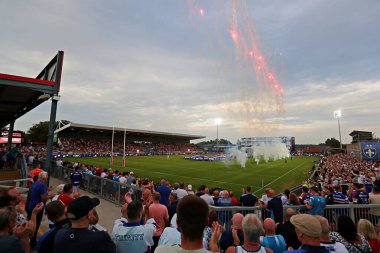 DIY Kitchens Stadyumu 'nun 15. Betfred Süper Ligi karşılaşmasından önceki genel görüntüsü Wakefield Trinity ile Wigan Warriors maçı DIY Kitchens Stadyumu, Wakefield, Birleşik Krallık, 20 Haziran 2025