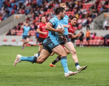 Hull FC 'den Tom Briscoe, Salford Community Stadyumu, Eccles, Birleşik Krallık 22 Haziran 2025' te oynanan Betfred Süper Lig 15.