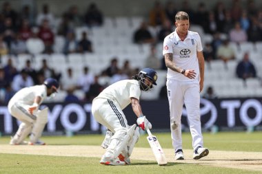 Hindistan 'dan KL Rahul, 1. Rothesay Test Günü 4. Maç sırasında Headingley Cricket Ground, Leeds, Birleşik Krallık, 23 Haziran 2025' te Hindistan 'a karşı iki koşu yaptı.