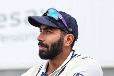 Hintli Jasprit Bumrah 1. Rothesay Test Maçı 'nda 5. İngiltere Hindistan' a karşı Headingley Kriket Sahası, Leeds, Birleşik Krallık, 24 Haziran 2025