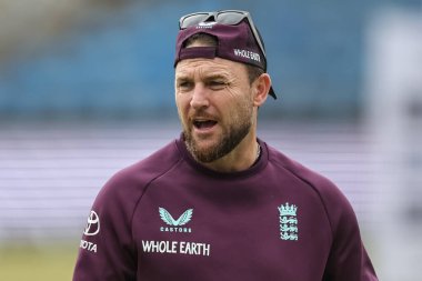 Brendon McCullum 1. Rothesay Test Maçı 'nda İngiltere' nin Hindistan 'a karşı oynadığı Headingley Kriket Sahası, Leeds, Birleşik Krallık, 24 Haziran 2025