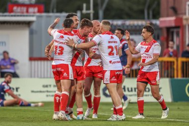 Hull KR 'dan Tom Davies, 27 Haziran 2025' te İngiltere 'nin Hull kenti Kingston' da oynanan Sewell Group Craven Park 'ta oynanan 16.