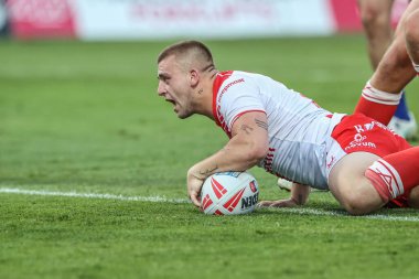 Hull KR 'dan Mikey Lewis, 27 Haziran 2025' te İngiltere 'nin Hull kenti Kingston' da oynanan Sewell Group Craven Park 'ta oynanan 16.