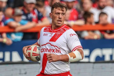 Hull KR 'dan Jai Whitbread, Betfred Süper Lig 16. Raundda ısınma turunda Hull KR, Wakefield Trinity' ye karşı Sewell Group Craven Park, Kingston upon Hull, Birleşik Krallık, 27 Haziran 2025