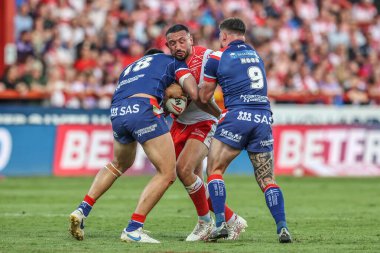 Hull KR 'dan Elliot Minchella, 27 Haziran 2025' te İngiltere 'nin Hull kenti Kingston' da oynanan Sewell Group Craven Park 'ta oynanan 16.