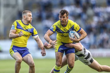 Warrington Wolves 'tan Stefan Ratchford, 28 Haziran 2025' te Warrington, İngiltere 'deki Halliwell Jones Stadyumu' nda oynanan 16.