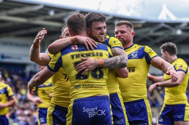 Warrington Wolves 'tan Jake Thewlis, 28 Haziran 2025' te Warrington, İngiltere 'deki Halliwell Jones Stadyumu' nda oynanan 16.