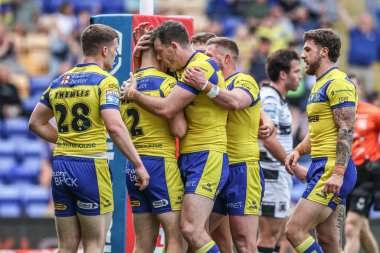 Warrington Wolves 'tan Josh Thewlis, 28 Haziran 2025' te Warrington, İngiltere 'deki Halliwell Jones Stadyumu' nda oynanan 16.