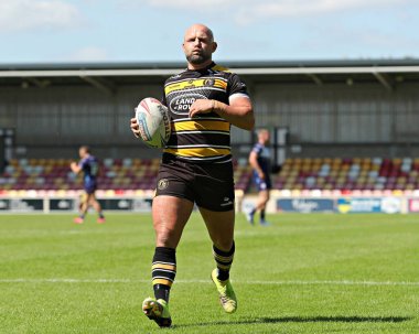 York Knights RLFC 'den Paul McShane Betfred Şampiyonası maçında York City Knights, Featherstone Rovers' a karşı LNER Community Stadyumu, 29 Haziran 2025