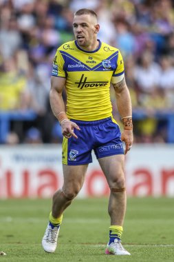 Warrington Wolves 'tan Matt Dufty, Betfred Süper Lig 16. Maçı sırasında Warrington Wolves, Hull FC' ye karşı Halliwell Jones Stadyumu, Warrington, Birleşik Krallık, 28 Haziran 2025