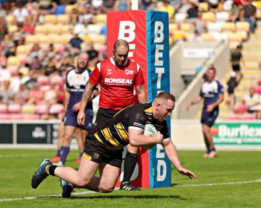 York Knights RLFC 'den Connor Fitzsimmons, 29 Haziran 2025' te New York City Knights - Featherstone Rovers maçında LNER Community Stadyumu 'nda bir deneme yaptı.