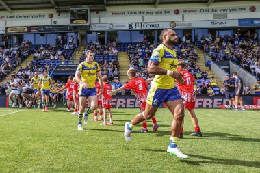 Warrington Wolves takımından Rodrick Tai, 28 Haziran 2025 'te Warrington Jones Stadyumu' nda oynanan 16.
