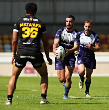 Featherstone Rovers 'dan Caleb Aekins Betfred Şampiyonası maçında York City Knights, Featherstone Rovers' a karşı LNER Community Stadyumu, 29 Haziran 2025