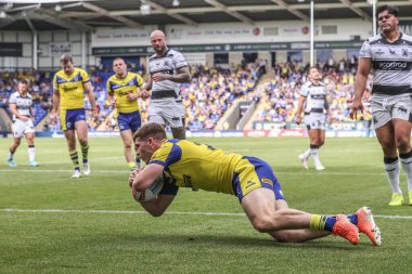 Warrington Wolves 'tan Jake Thewlis, 28 Haziran 2025' te Warrington, İngiltere 'deki Halliwell Jones Stadyumu' nda oynanan 16.