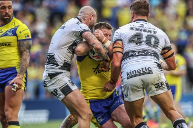 Warrington Wolves 'tan Luke Yates, 28 Haziran 2025' te İngiltere 'nin Warrington kentinde oynanan 16. Betfred Süper Lig karşılaşmasında Warrington Wolves' a karşı Hull FC 'de mücadele etti.