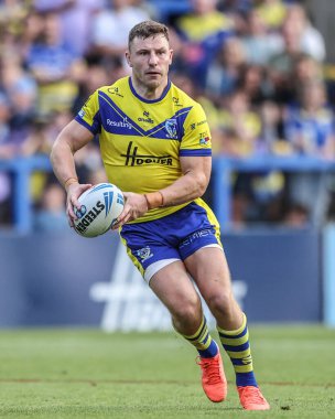 Warrington Wolves 'tan George Williams, Betfred Süper Lig 16. Maçı sırasında Warrington Wolves, Hull FC' ye karşı Halliwell Jones Stadyumu, Warrington, Birleşik Krallık, 28 Haziran 2025