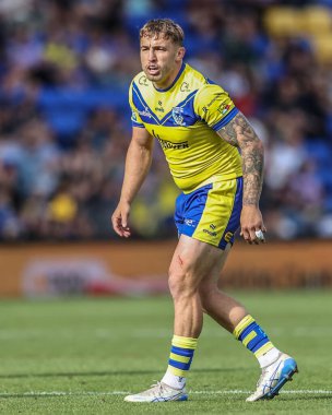 Warrington Wolves 'tan Sam Powell, Betfred Süper Lig 16. Maçı sırasında Warrington Wolves, Hull FC' ye karşı Halliwell Jones Stadyumu, Warrington, Birleşik Krallık, 28 Haziran 2025