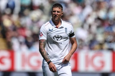 İngiltere 'den Brydon Carse 2. Rothesay Deneme Maçı 1. gününde İngiltere, Birmingham' da Hindistan 'a karşı. 2 Temmuz 2025