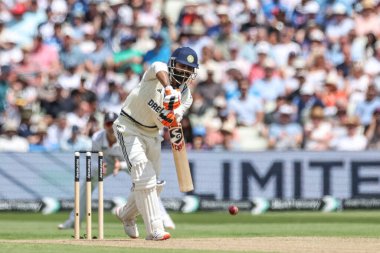 Hintli Ravindra Jadeja, 2. Rothesay Test Maçı 'nda Hindistan' ın Edgbaston, Birmingham, İngiltere 'de 2.