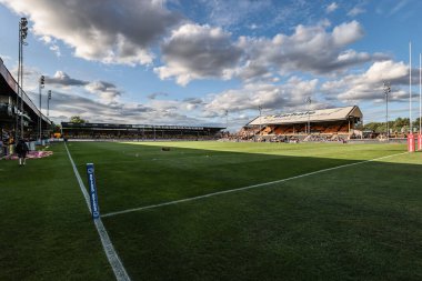 Betfred Süper Ligi 'nin 17. raundundaki Onarılan Hortum Ormanı genel görünümü Castleford Tigers - Huddersfield Giants maçı, The Mend-A-Hose Jungle, Castleford, İngiltere, 3 Temmuz 2025
