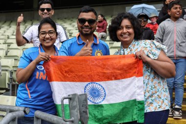 Hindistan taraftarları 2. Rothesay Test Maçı 'nda 5. İngiltere - Hindistan Edgbaston, Birmingham, İngiltere, 6 Temmuz 2025