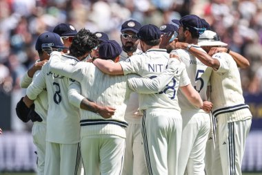 2. Rothesay Test Maçı 'nda Hint takımı toplandı. 3. İngiltere - Hindistan Edgbaston, Birmingham, İngiltere, 4 Temmuz 2025