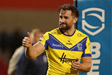 Toby King of Warrington Wolves, Salford Community Stadyumu 'nda oynanan Salford Red Devils vs Warrington Wolves maçının 17.