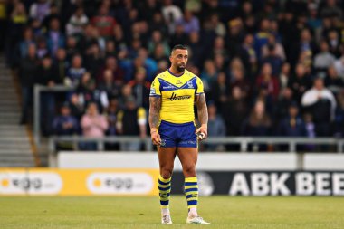 Warrington Wolves 'tan Paul Vaughan 17. Betfred Süper Lig karşılaşmasında Salford Red Devils, Warrington Wolves' a karşı Salford Community Stadyumu, Eccles, İngiltere, 4 Temmuz 2025