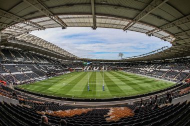 17. Betfred Süper Ligi karşılaşması öncesinde MKM Stadyumu 'nun genel görüntüsü Hull FC ile St Helens arasında 5 Temmuz 2025' te MKM Stadyumu 'nda oynanacak.