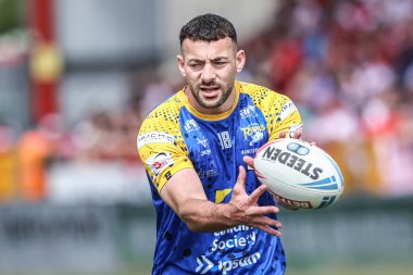 Leeds Rhinos 'tan Jake Connor Betfred Süper Ligi' nin 17. raundundaki ısınma turunda Hull KR, Leeds Rhinos 'a karşı Sewell Group Craven Park, Kingston üzerine Hull, Birleşik Krallık, 6 Temmuz 2025