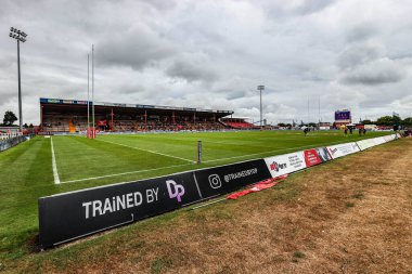 Sewell Group Craven Parkı 'nın genel görünümü Betfred Süper Ligi' nin 17. raundu öncesinde Hull KR, Leeds Gergedan 'a karşı Sewell Group Craven Park' ta 6 Temmuz 2025 'te Hull, İngiltere' de oynanan karşılaşma.